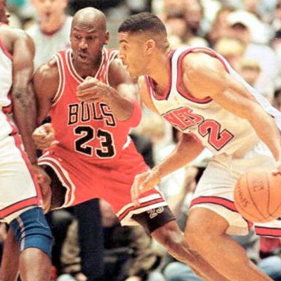 Jokes On You  Jim Jackson (NJ Nets) scored 33 on MJ during the 1996-97 season while wearing Air Jordans. He trash-talked Michael so bad that MJ just had to point out that the only reason Jim was playing so well is because he was actually wearing Jordans during the game.